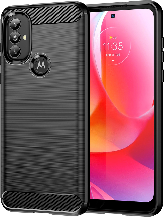 Karbonový kryt Flexibilní kryt Motorola Moto G Power 2022 černý