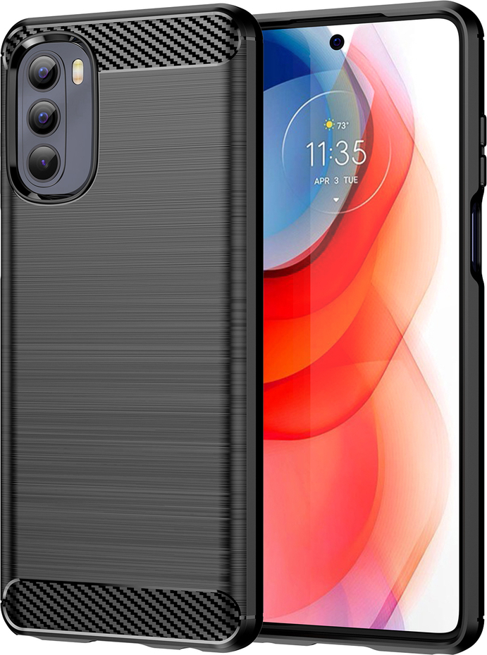 Flexibilní karbonový kryt pro Motorola Moto G Stylus 2022, černý