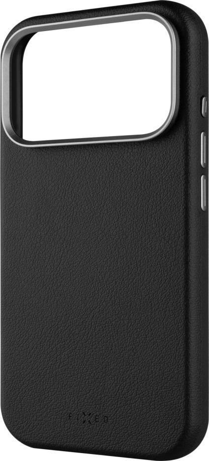 Kryt FIXED MagLeather pro Apple iPhone 17 Pro, z veganské kůže s podporou MagSafe, černý