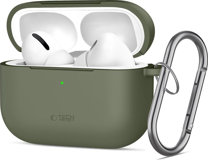 TECH-PROTECT SILICONE HOOK APPLE AIRPODS PRO 3 OLIVE GREEN