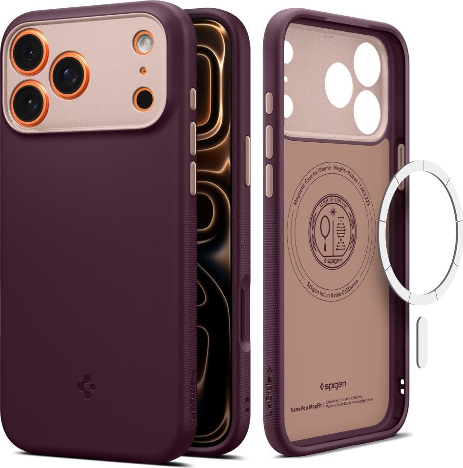 SPIGEN NANO POP MAG MAGSAFE IPHONE 17 PRO MAX BURGUNDY BEAN