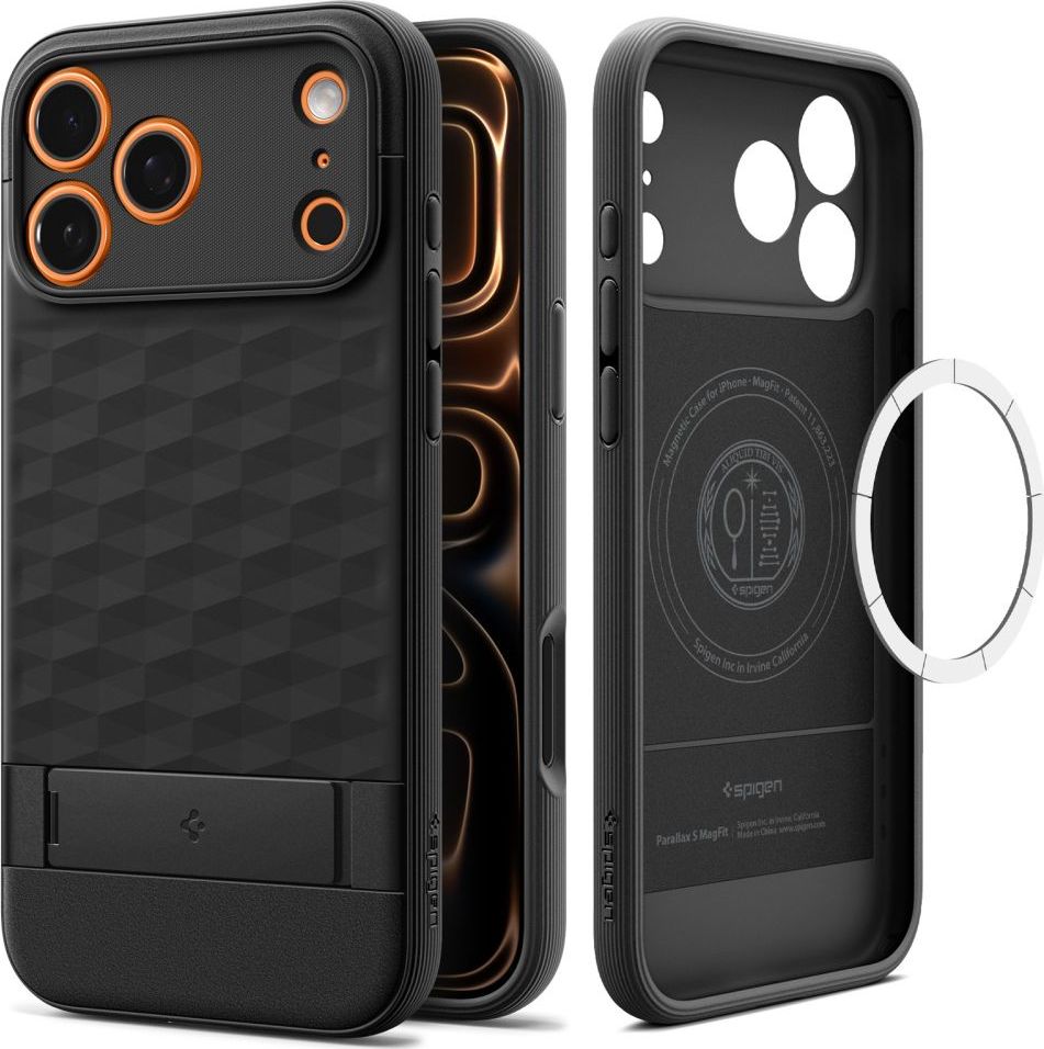 SPIGEN PARALLAX ”S” MAG MAGSAFE IPHONE 17 PRO MAX MATTE BLACK