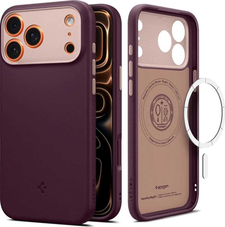 SPIGEN NANO POP MAG MAGSAFE IPHONE 17 PRO BURGUNDY BEAN