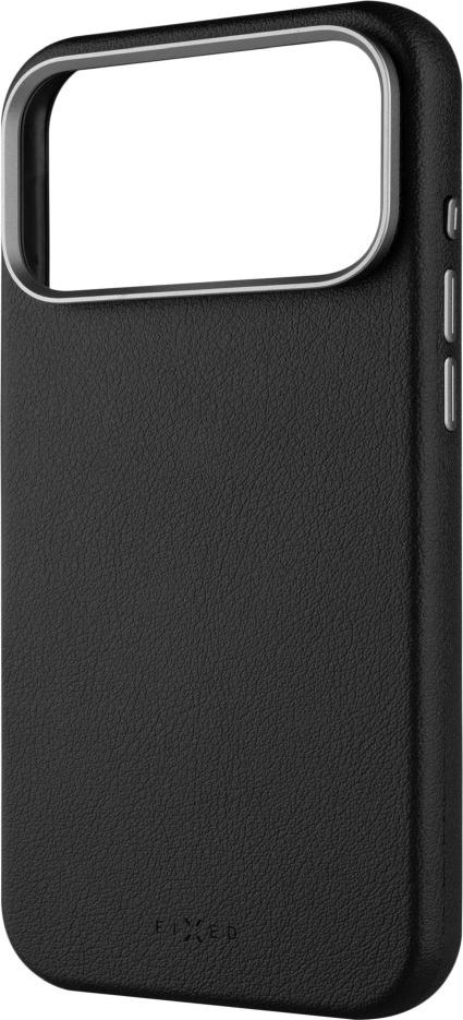Kryt FIXED MagLeather pro Apple iPhone 17 Pro Max, z veganské kůže s podporou MagSafe, černý