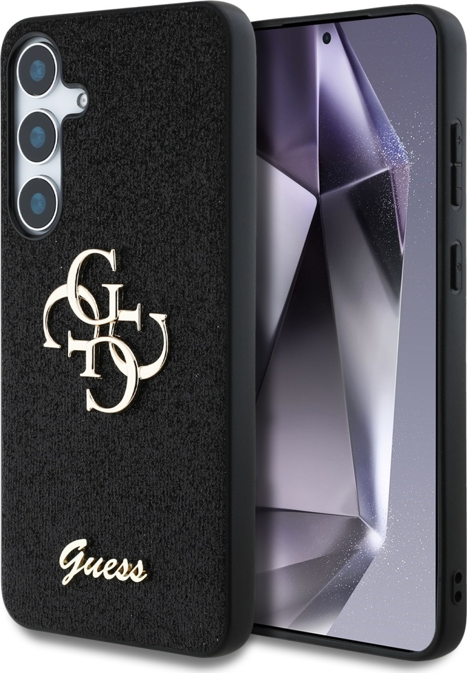 Kryt Guess Fixed Glitter Big 4G Metal Logo pro Samsung Galaxy S25 Plus černý