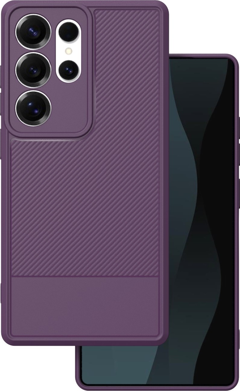 Simple Carbon kryt pro Samsung Galaxy S25 Ultra fialový