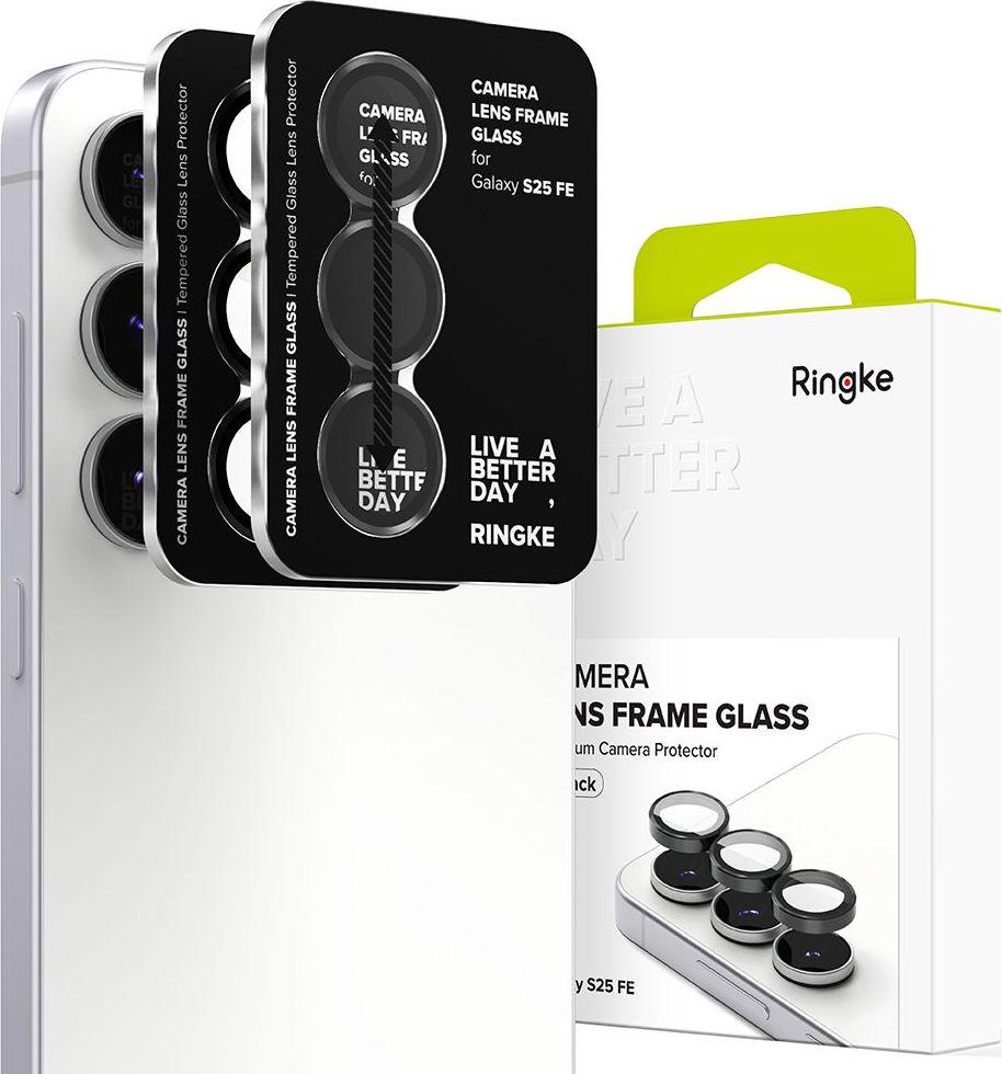 Ochranný rámeček na fotoaparát RINGKE – 2 ks – pro Galaxy S25 FE – černý