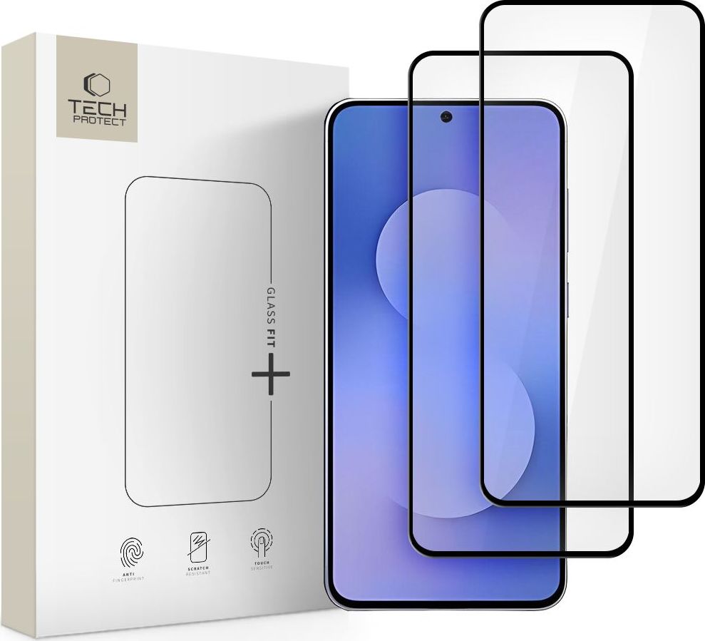 Tvrzené sklo TECH-PROTECT GLASS FIT+ 2-PACK GALAXY S25 FE BLACK