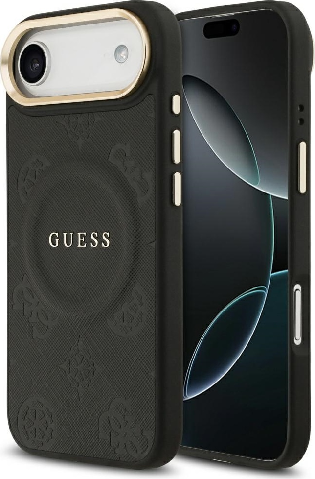 Pouzdro Guess pro iPhone 17 Air HC MAGSAFE PU s potiskem Peony Hot Stamp černé