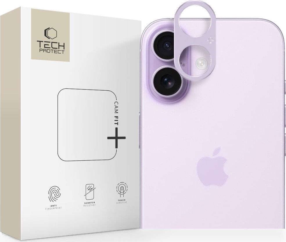 Ochranný kryt na čočku fotoaparátu TECH-PROTECT CAMALLOY FIT+ IPHONE 17 LAVENDER