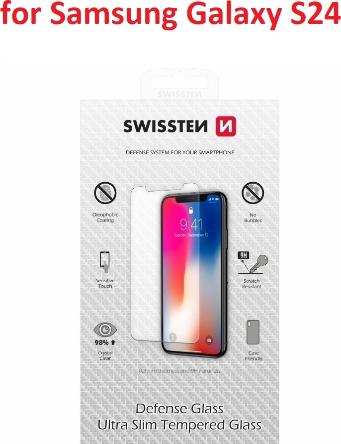OCHRANNÉ TEMPEROVANÉ SKLO SWISSTEN PRO SAMSUNG S921 GALAXY S24 5G RE 2,5D