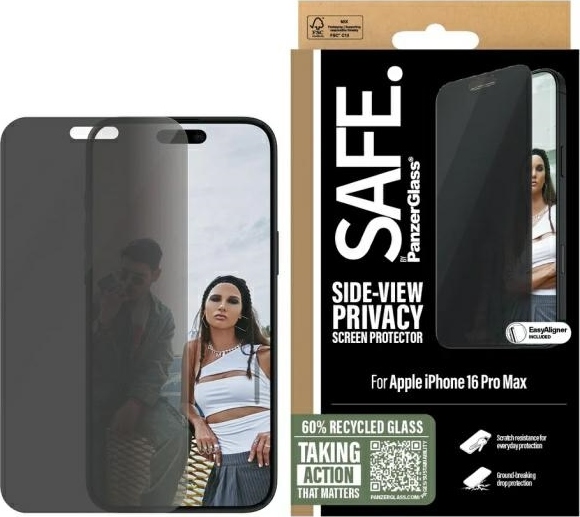 SAFE by PanzerGlass iPhone 16 Pro Max 6.9" Privacy Screen Protector Ultra-Wide Fit SAFEP95878