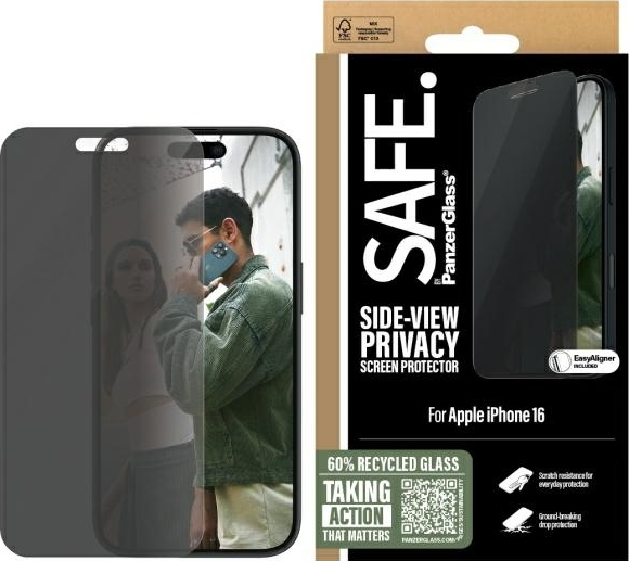 SAFE by PanzerGlass iPhone 16 6.1" Privacy Screen Protector Ultra-Wide Fit SAFEP95875