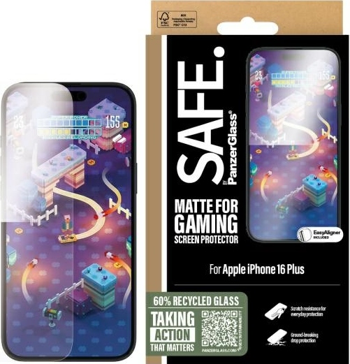 SAFE by PanzerGlass matné iPhone 16 Plus 6.7" Gaming Screen Protector Ultra-Wide Fit SAFE95888