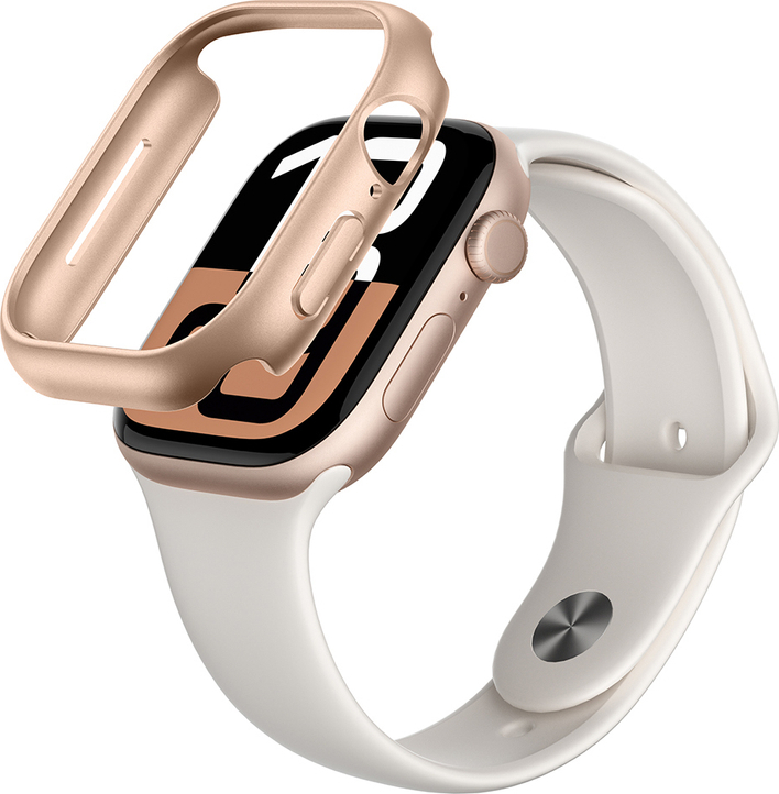 Pouzdro AmazingThing Minimal pro Apple Watch 46 mm – růžovo-zlaté