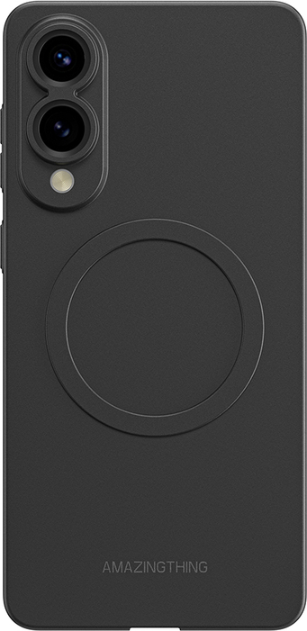 Pouzdro AmazingThing Minimal Air s magnetickým kroužkem pro Samsung Galaxy S25 Edge - černé