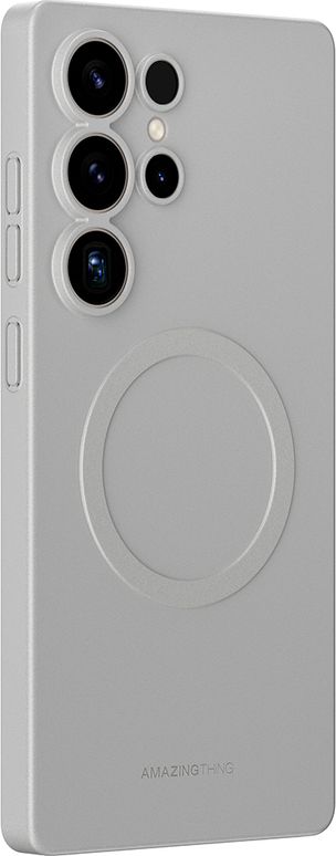 Pouzdro AmazingThing Minimal Air s magnetickým kroužkem pro Samsung Galaxy S25 Ultra - šedé