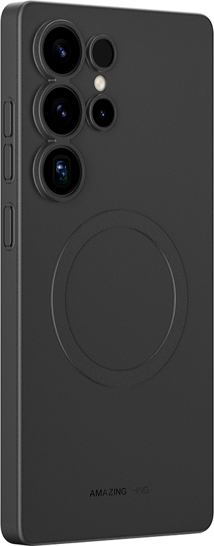 Pouzdro AmazingThing Minimal Air s magnetickým kroužkem pro Samsung Galaxy S25 Ultra - černé