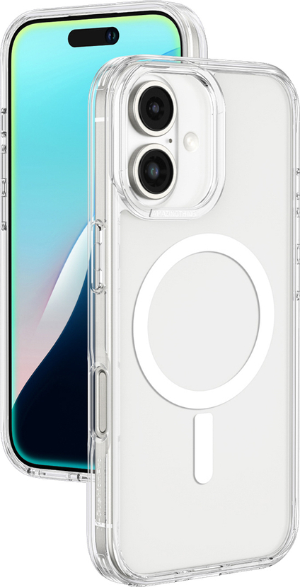 Pouzdro AmazingThing Minimal Mag s magnetickým kroužkem pro iPhone 16 - průhledné