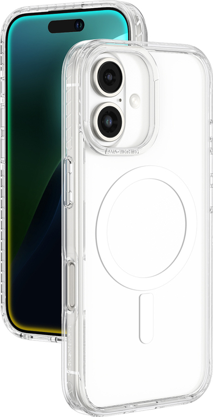 Pouzdro AmazingThing Titan Pro Mag s magnetickým kroužkem pro iPhone 16 - průhledné