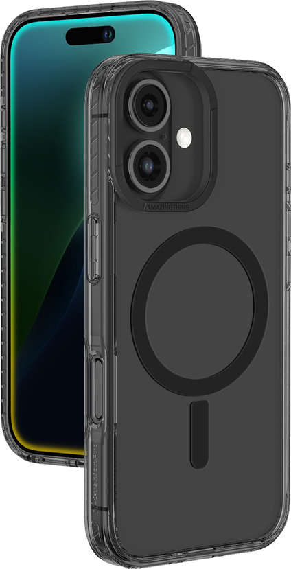 Pouzdro AmazingThing Titan Pro Mag s magnetickým kroužkem pro iPhone 16 - černé