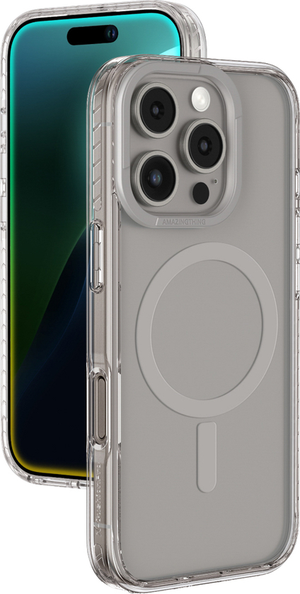 Pouzdro AmazingThing Titan Pro Mag s magnetickým kroužkem pro iPhone 16 Pro Max - šedé