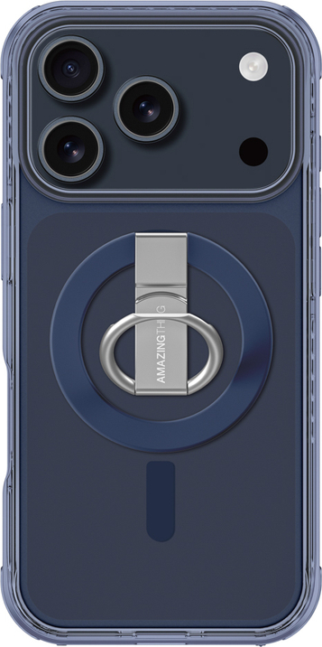 Kryt AmazingThing Titan Pro Grip Ring Set pro iPhone 17 Pro kompatibilní s MagSafe - modrý