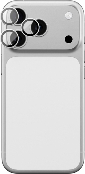 Sklo AmazingThing Sapphire pro iPhone 17 Pro / Pro Max - se stříbrným rámečkem