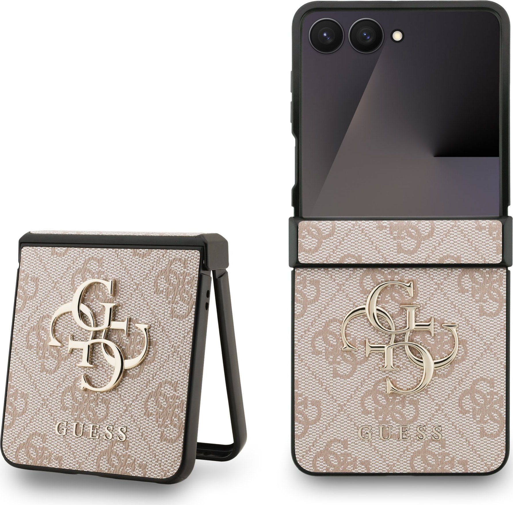 Guess Big 4G Logo Klasický kryt s logem pro Samsung Galaxy Z Flip 7 - růžový