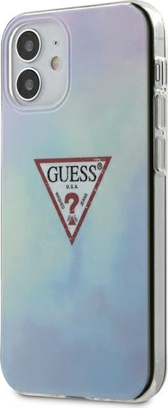 Guess GUHCP12SPCUMCGC02 pevný kryt pro iPhone 12 mini 5,4" modro/modrý, kolekce Tie & Dye