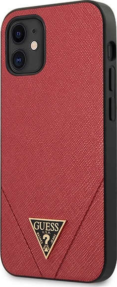 Guess GUHCP12SVSATMLRE iPhone 12 mini 5,4" červený/červený pevný kryt Saffiano