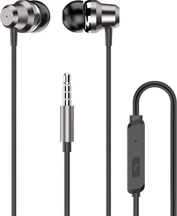 Dudao in-ear headphones headset s remote control and microphone 3.5 mm mini jack silver (X10 Pro silver)