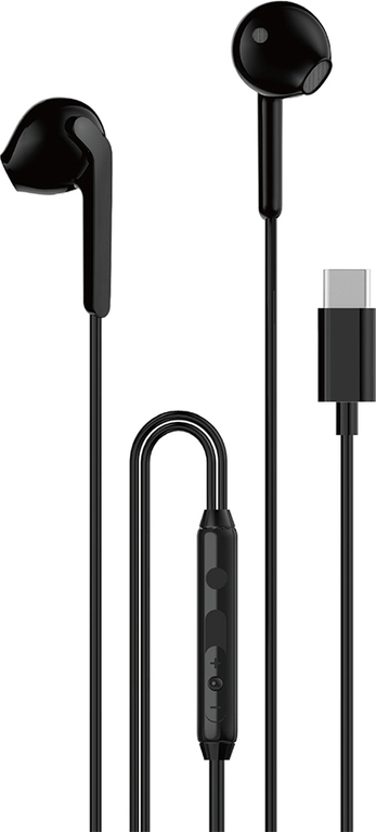 Dudao X3C In-Ear Drátová USB-C Sluchátka 1,2 m - Černá