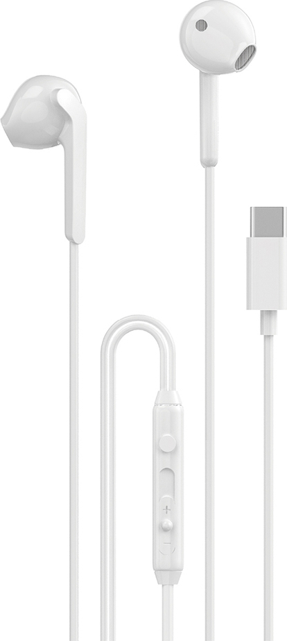 Dudao X3C Kabelová sluchátka do uší s USB-C 1,2 m - Bílá