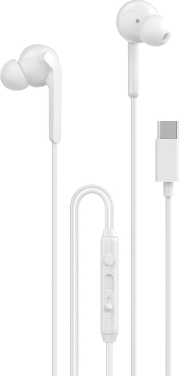 Dudao X3C+ Kabelová sluchátka do uší s USB-C 1,2 m - bílá