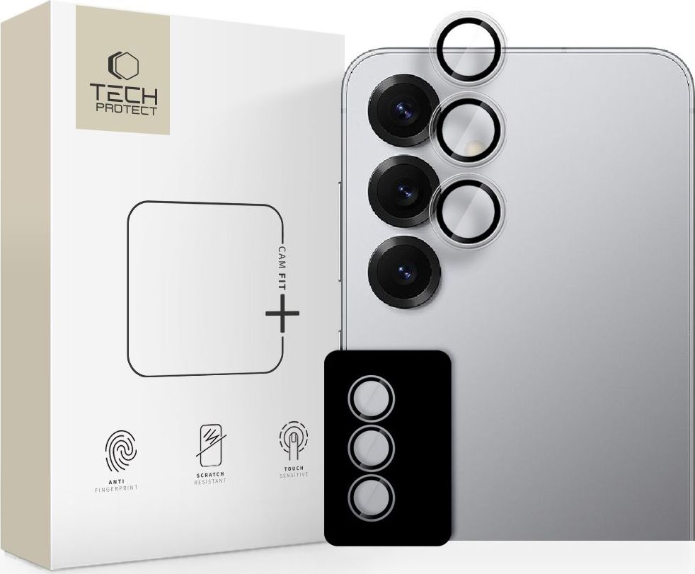 Ochranné sklo čočky fotoaparátu TECH-PROTECT CAMRING FIT+ GALAXY S25 FE CLEAR