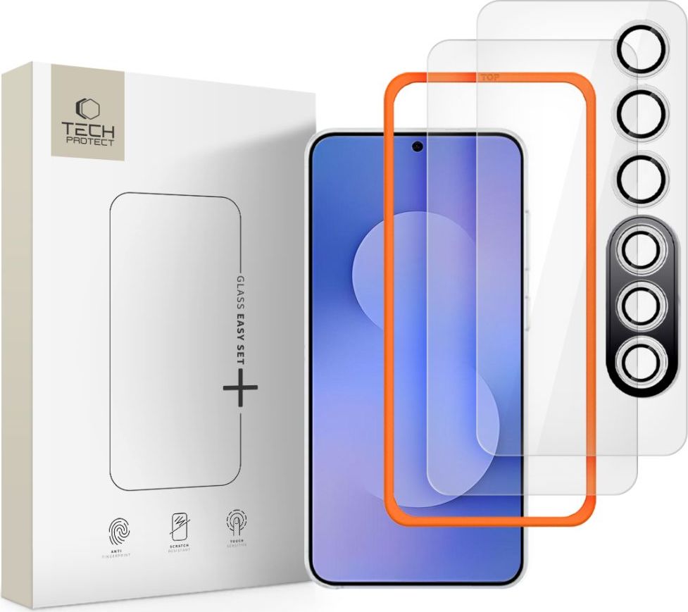 Tvrzené sklo TECH-PROTECT EASY SET+ 3-PACK GALAXY S25 FE CLEAR