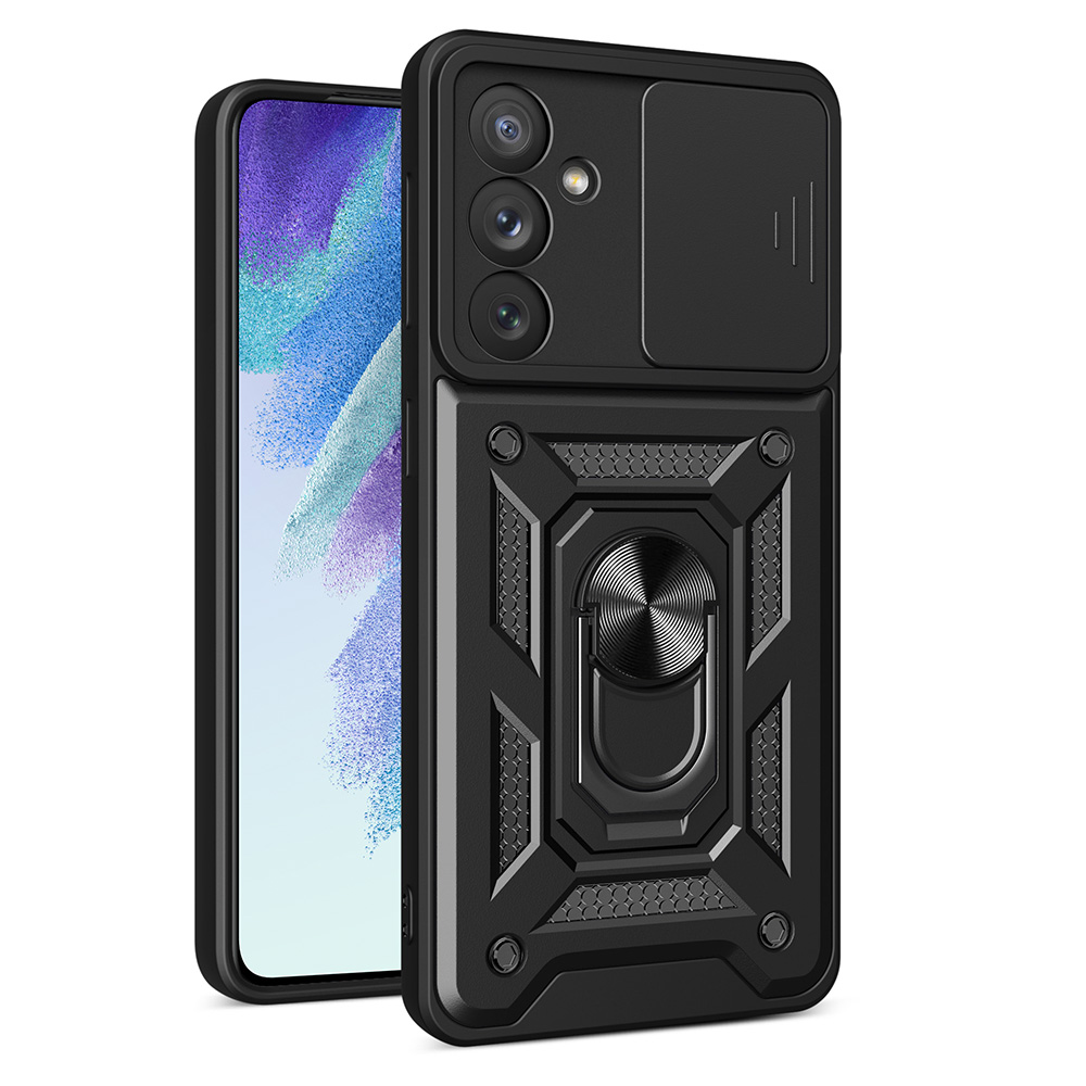 Hybrid Armor Camshield kryt pro Samsung Galaxy A54 5G obrněný kryt s krytem fotoaparátu černý