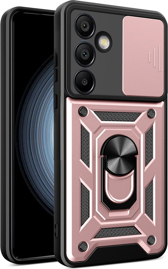 Hybrid Armor Camshield se stojánkem a krytem kamery pro Samsung Galaxy A56 - růžový