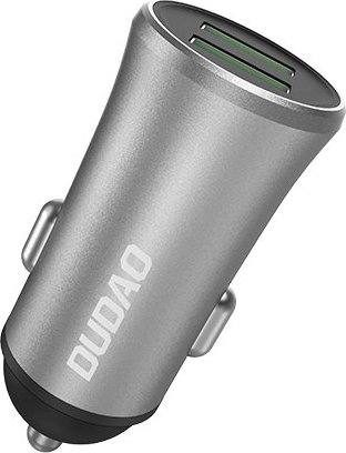Dudao 3,4A chytrá autonabíječka 2x USB stříbrná (R6S stříbrná)