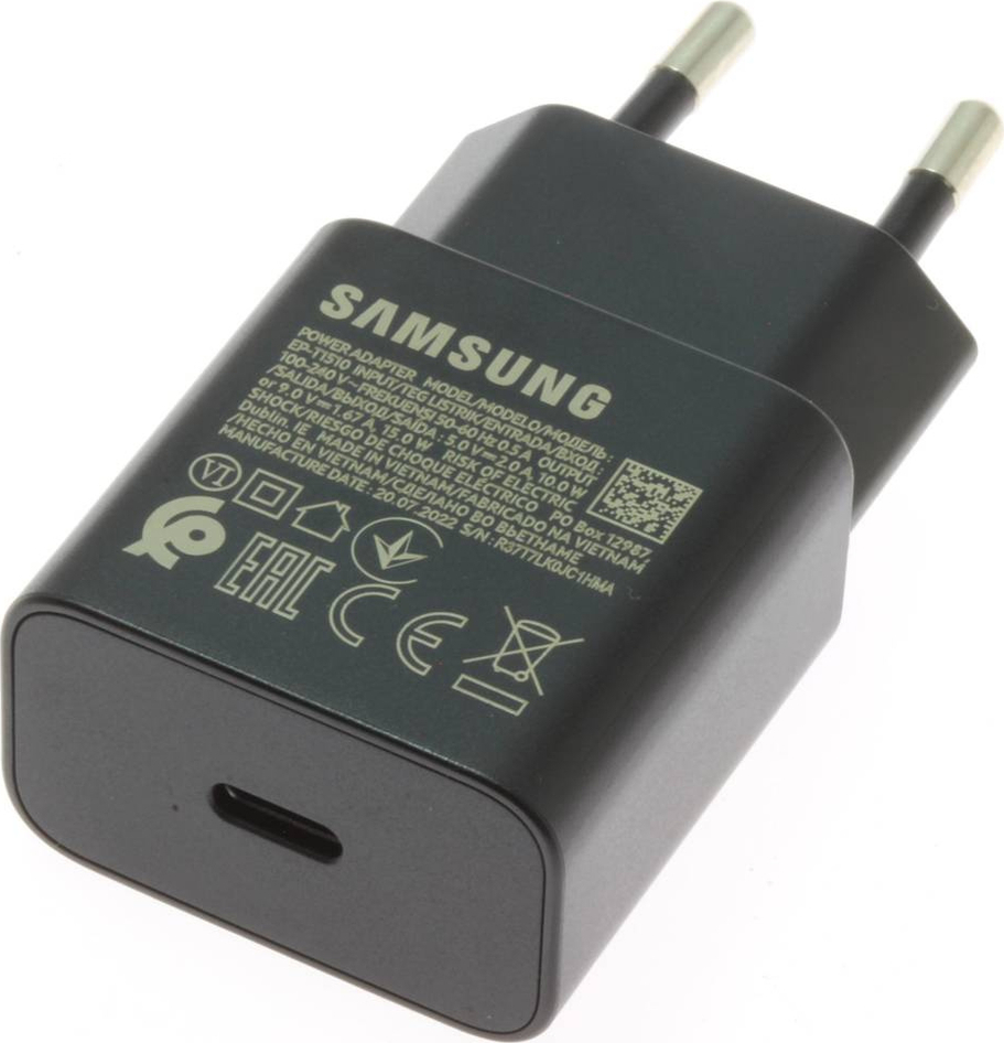 Nabíječka Samsung EP-T1510EBE 15W USB-C do zásuvky (volně prodejná - náhradní balení) - černá
