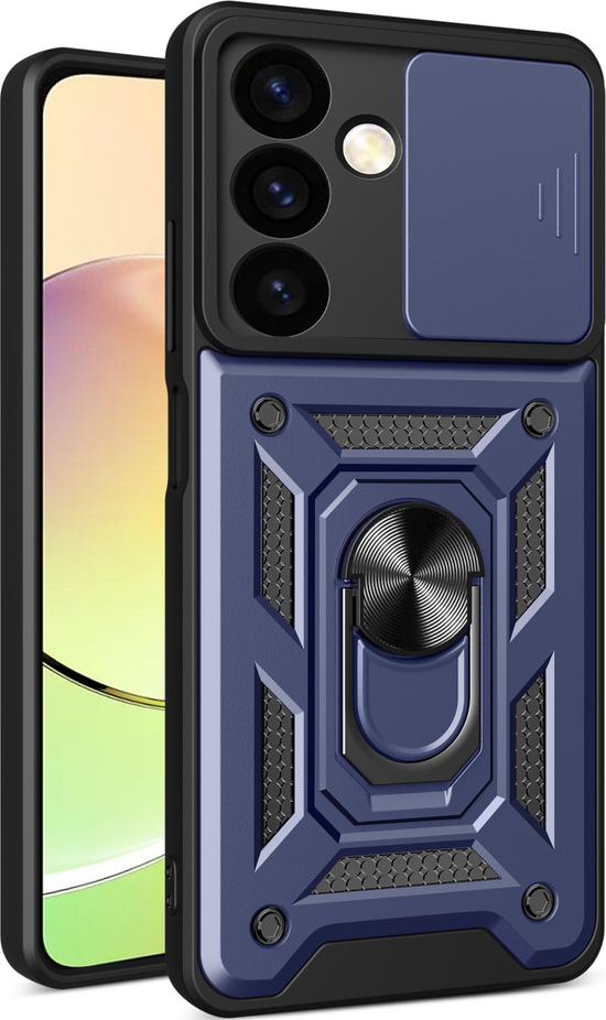 Hybridní pancéřovaný kryt Camshield pro Xiaomi POCO C65 / Redmi 13C s krytem kamery - modrý