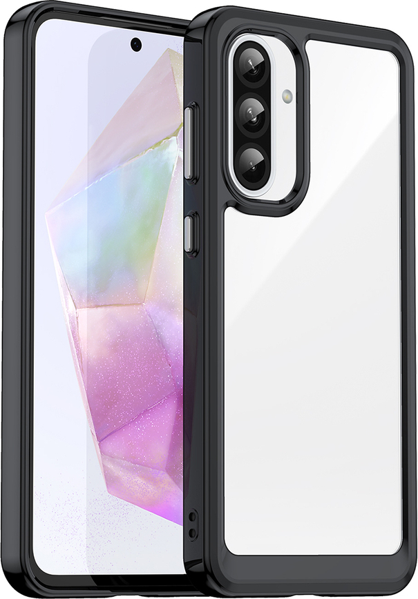 Kryt Outer Space pro Samsung Galaxy A26 s flexibilním rámem - černý