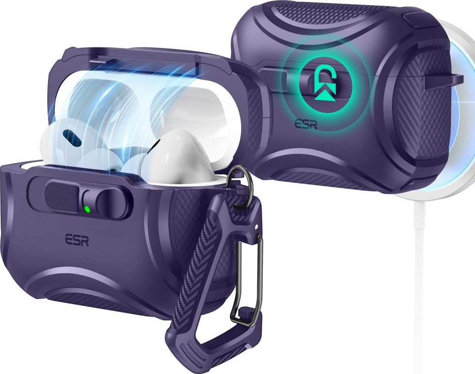 ESR CYBER FLICKLOCK HALOLOCK MAGSAFE APPLE AIRPODS PRO 3 PURPLE