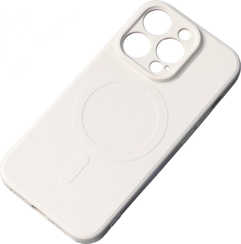 Silikonový kryt s MagSafe pro Samsung Galaxy A16 5G – béžový