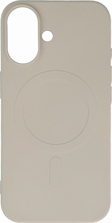Silikonový kryt s MagSafe pro Samsung Galaxy A16 5G - béžový