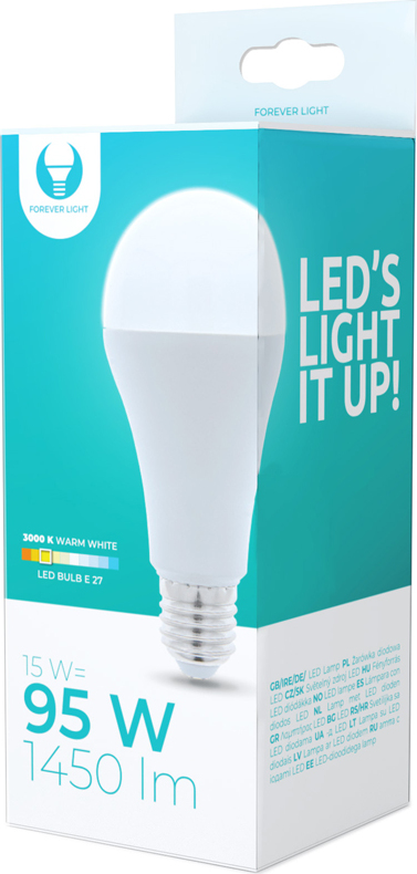 LED žárovka E27 A65 15W 230V 3000K 1450lm Forever Light