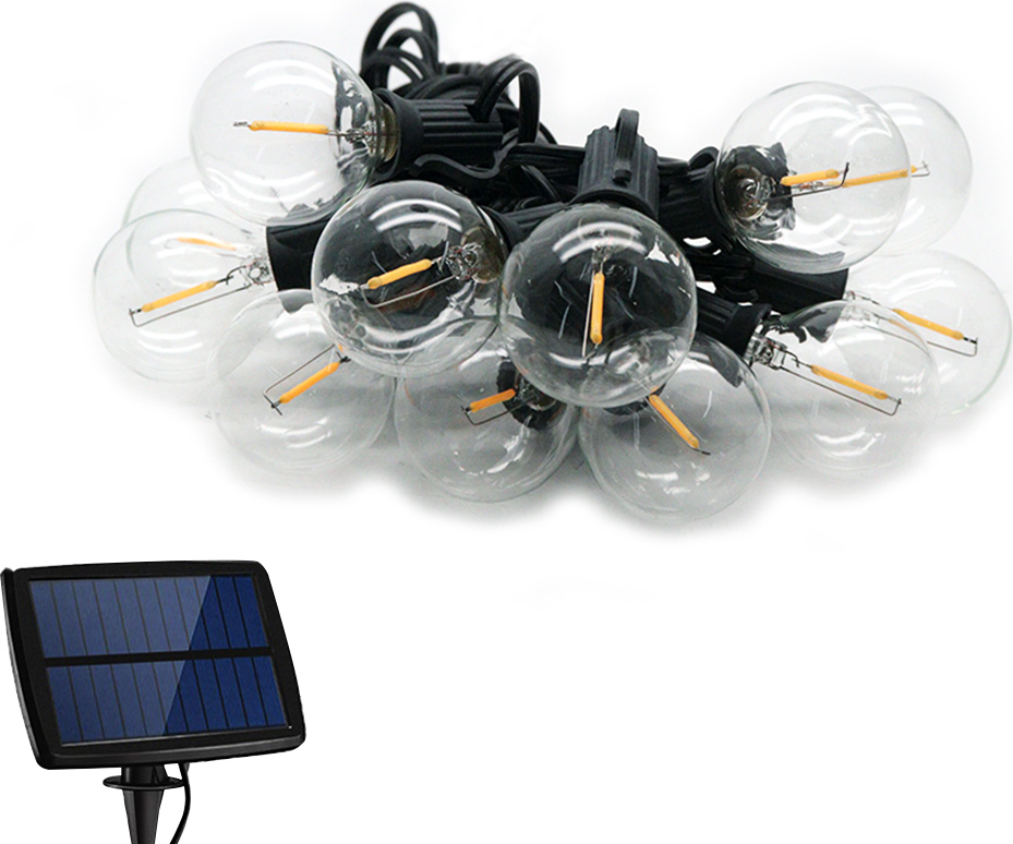 Solární girlanda Forever Light LED SUNARI FLS-120 5,5m + 10 žárovek čirá G40 IP44