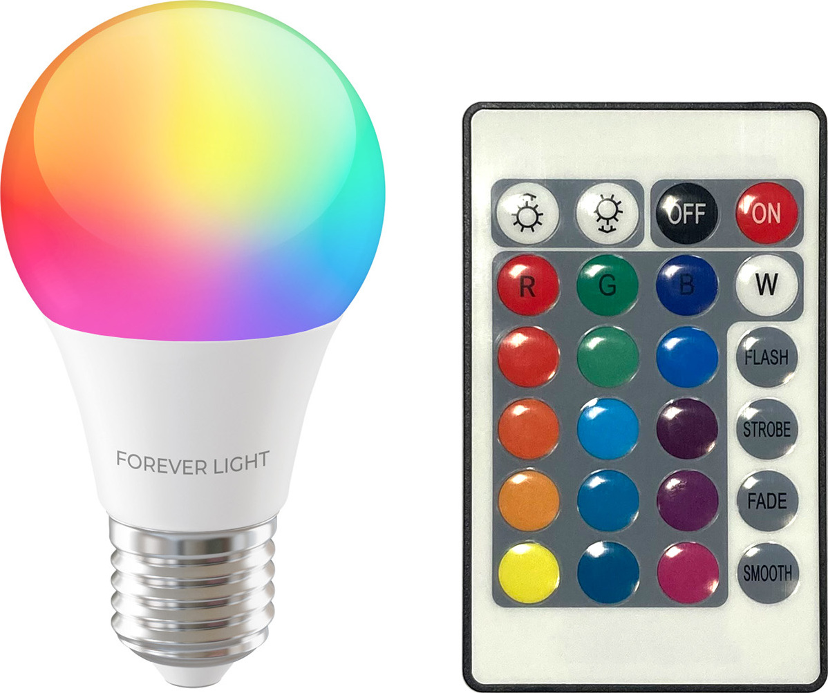 LED žárovka Forever Light RGB E27 A60 8W 850lm 4000K třída F