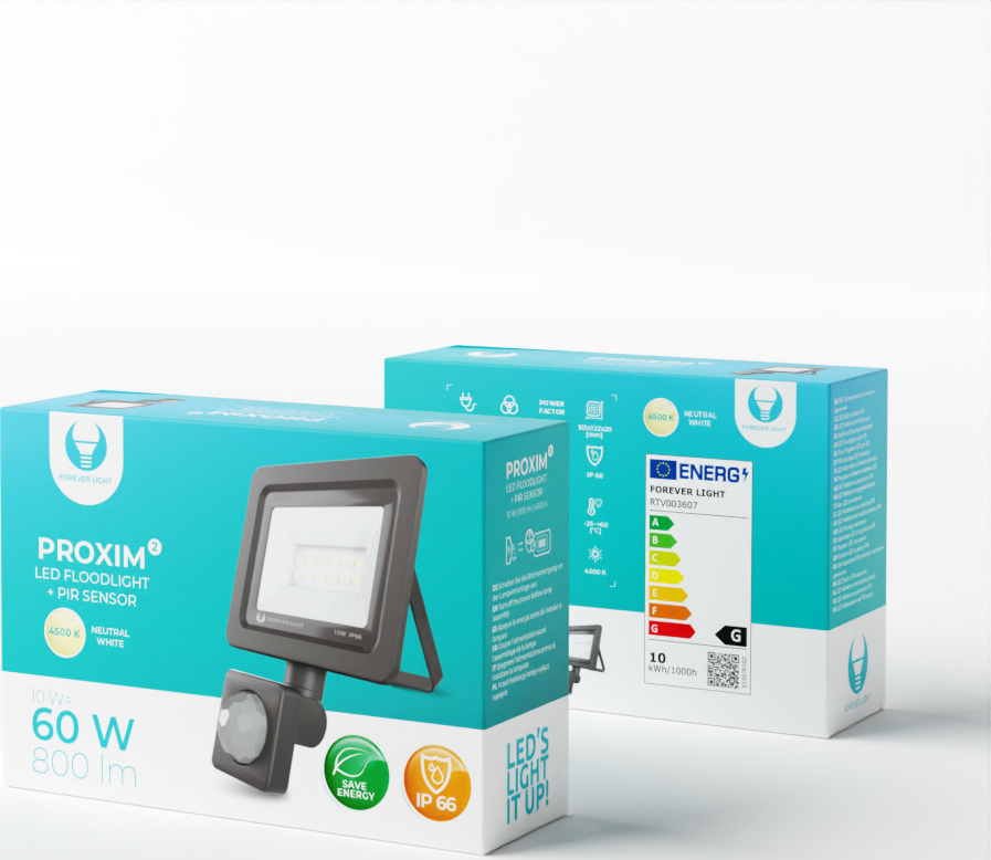 LED světlomet PROXIM II 10W |4500K| PIR IP66 Forever Light